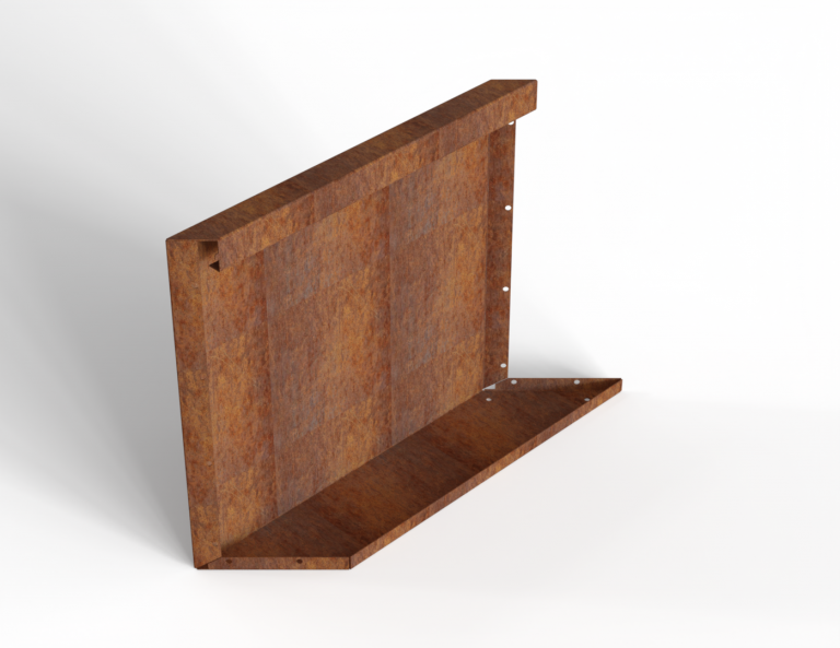 Bloembak Module+ Parallel paneel (E) 60x56 cm L - CORTEN | A18 ...