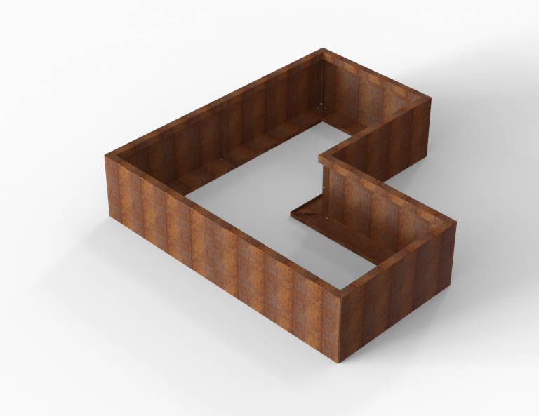 Plantenbak Module+ Corten 180x180x42 cm (90cm diep) - CORTEN | A18 ...