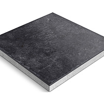 CeraDeco 60 x 60 x 4 cm - Materie Nero