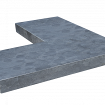 Hoek Vijverrand Blue Moon Honed Linea 50/20x50x3 cm