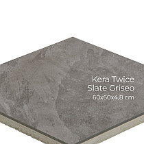Kera Twice 60x60x4,8 cm Slate Griseo