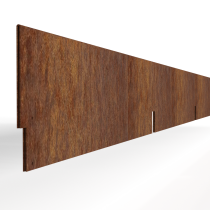 Kantopsluiting Double 300x16,5 cm - CORTEN