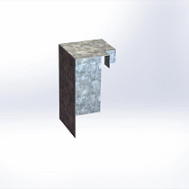 Overzetstuk muurelement hoek 17x30x15,8 cm - VERZINKT