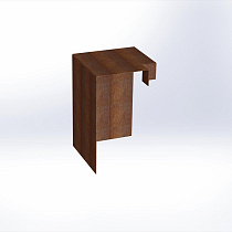 Overzetstuk muurelement hoek 20x30x15,8 cm - CORTEN