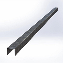 U-profiel gelijkzijdig opsluitband 5cm 220x5,1x5,1x5,4 cm - VERZINKT