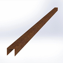 U-profiel gelijkzijdig opsluitband 5cm 300x5,17x5,1x5,4 cm - CORTEN