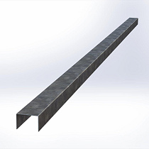 U-profiel gelijkzijdig opsluitband 6cm 300x4,6x4,6x6,4 cm - VERZINKT