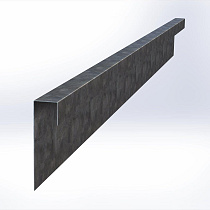 U-profiel ongelijkzijdig opsluitband 5cm 220x5,1x20,1x5,4 cm - VERZINKT