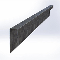 U-profiel ongelijkzijdig opsluitband 6cm 300x4,6x19,6x6,4 cm - VERZINKT