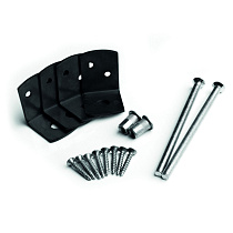 Beton bevestigingsset antraciet gecoat tbv 10x10cm betonpaal torx-schroeven
