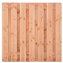 Tuinscherm Douglas 15 planks Meckelenburg 180x180cm fijnbezaagd