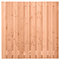 Tuinscherm Douglas 21 planks (19+2) Zwarte Woud 180x180cm