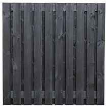 Tuinscherm zwart gesp. 21 planks (19+2) Stuttgart 180x180cm