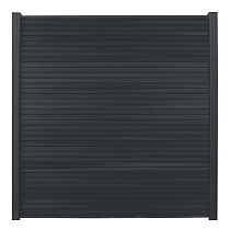 WPC (Wood Plastic Composite) Fency Schutting Carbon Horizontaal (Ral 9005)