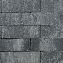 Longstone opritsteen 7 cm grijs/zwart