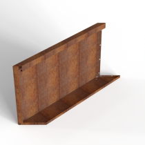 Bloembak Module+ Parallel paneel  (E) 90x56 cm L - CORTEN