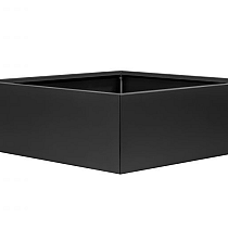 Bloembak vlak -  GRAFIET ZWART 120x120x60 cm