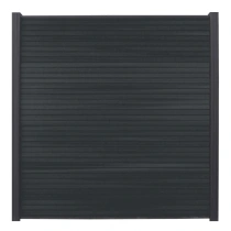 WPC (Wood Plastic Composite) Fency Schutting Ocean naturel Horizontaal + ALU plank (Ral 7016)