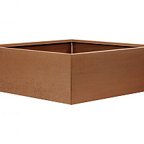 Bloembak vlak - CORTEN 210x210x40 cm