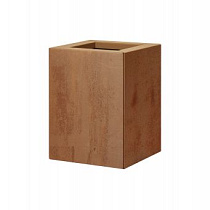 Bloembak vlak - CORTEN 30x30x60 cm