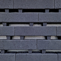 Waterpasserende longstone opritsteen 7 cm antraciet