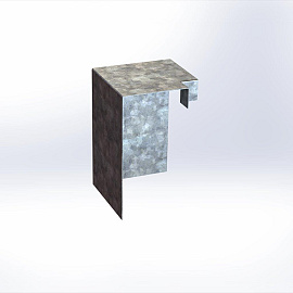 Overzetstuk muurelement hoek 20x30x15,8 cm - VERZINKT