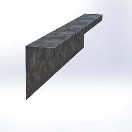 Overzetstuk muurelement recht 150x30x15,8 - VERZINKT