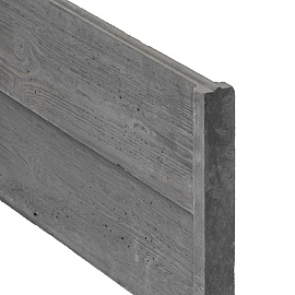 Berton©-motiefplaat smal antraciet H26 x D3,5 x L184 cm rabat-houtmotief