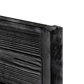 Berton©-motiefplaat smal antraciet gecoat H26 x D3,5 x L184 cm rabat-houtmotief