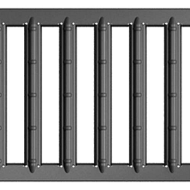 Sleufrooster verzinkt staal antraciet 50cm