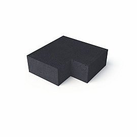 Schellevis Oud Hollandse trap hoekstuk 90° (40/20) buiten carbon 60x60 cm