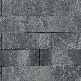 Longstone opritsteen 7 cm grijs/zwart