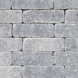 Stonique trommel longstone 7 cm grijs/zwart