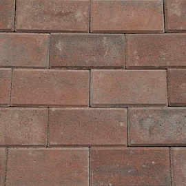 Betonklinkers *Excluton* 21x10,5x8 cm Rood genuanceerd