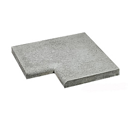 Schellevis Oud Hollandse zwembadrand hoek (100x100x5 cm) grijs