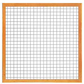 Gaaselement met kader 45x70/robuust H180xB180cm Red Class Wood