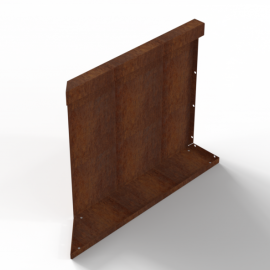 Bloembak Module+ Inwendig hoekpaneel (C) 60x56 cm R - CORTEN