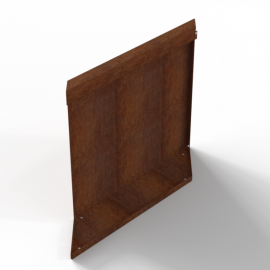 Bloembak Module+ Parallel paneel (E) 60x56 cm R - CORTEN