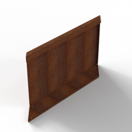 Bloembak Module+ Parallel paneel (E) 90x56 cm R - CORTEN