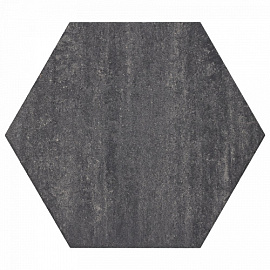 Soft Comfort Zeskant 60/52,5x30x4 cm Grijs/Zwart