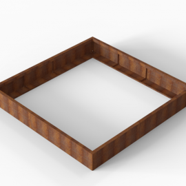 Plantenbak Module+ Corten 210x210x28 cm - CORTEN