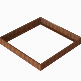 Plantenbak Module+ Corten 240x240x28 cm - CORTEN