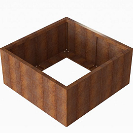 Plantenbak Module+ Corten 120x120x56 cm - CORTEN