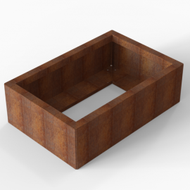 Plantenbak Module+ Corten 90x60x28 cm - CORTEN