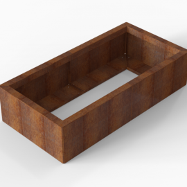 Plantenbak Module+ Corten 120x60x28 cm - CORTEN