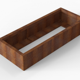 Plantenbak Module+ Corten 150x60x28 cm - CORTEN