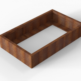 Plantenbak Module+ Corten 150x90x28 cm - CORTEN
