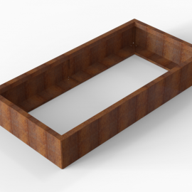 Plantenbak Module+ Corten 180x90x28 cm - CORTEN