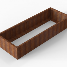 Plantenbak Module+ Corten 240x90x42 cm - CORTEN