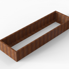 Plantenbak Module+ Corten 300x90x42 cm - CORTEN